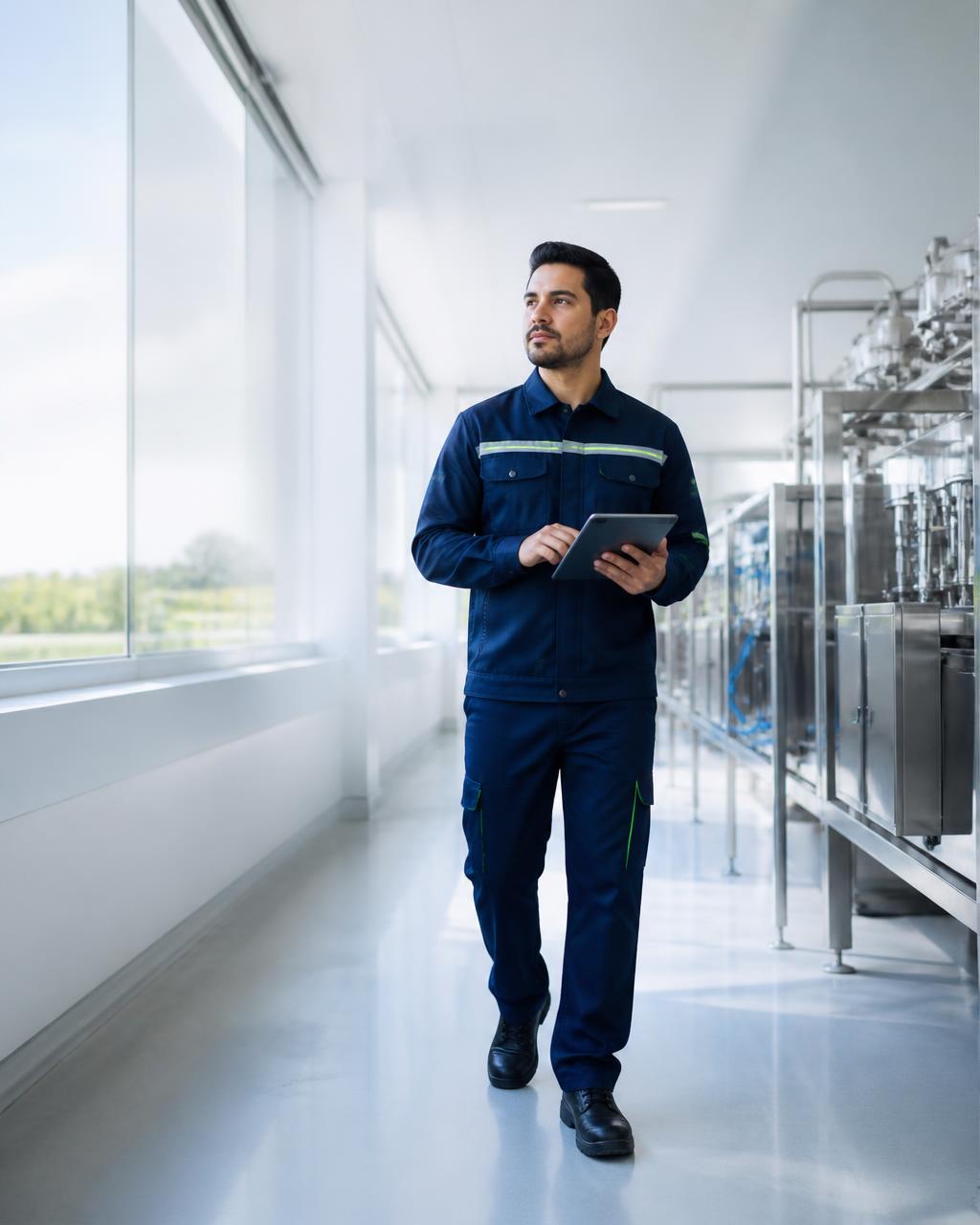 Técnico profesional usando PPR Control Solutions durante una inspección